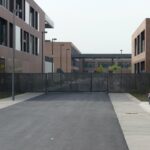 École Européenne du Luxembourg — Portail à perforation paysagée